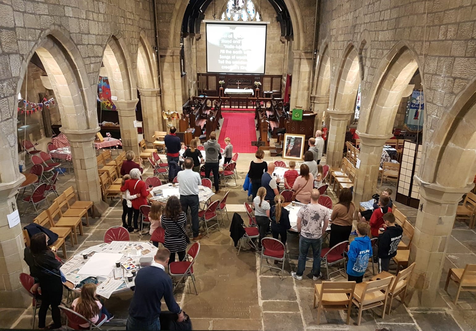 Photo of Father's Day family service at St Wilfrid's Calverley, photo credit: Rachel