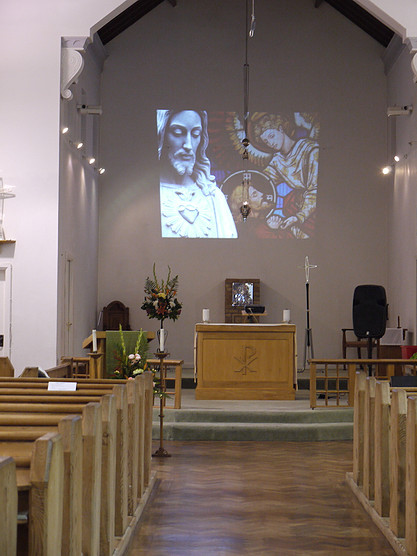 Photo of St Martins Heaton all set up ready for the JSP Celebration Sept 28th 2014