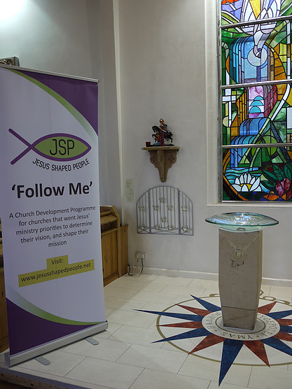 Photo of the great welcome from St Martins Heaton at the JSP Celebration Sept 28th 2014