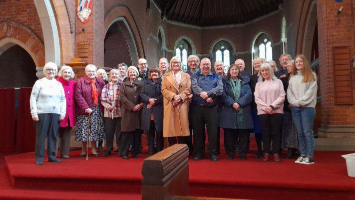 A group photo of JSP participants at Christ Church Eston